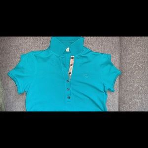 Women’s Burberry Brit Polo in Teal